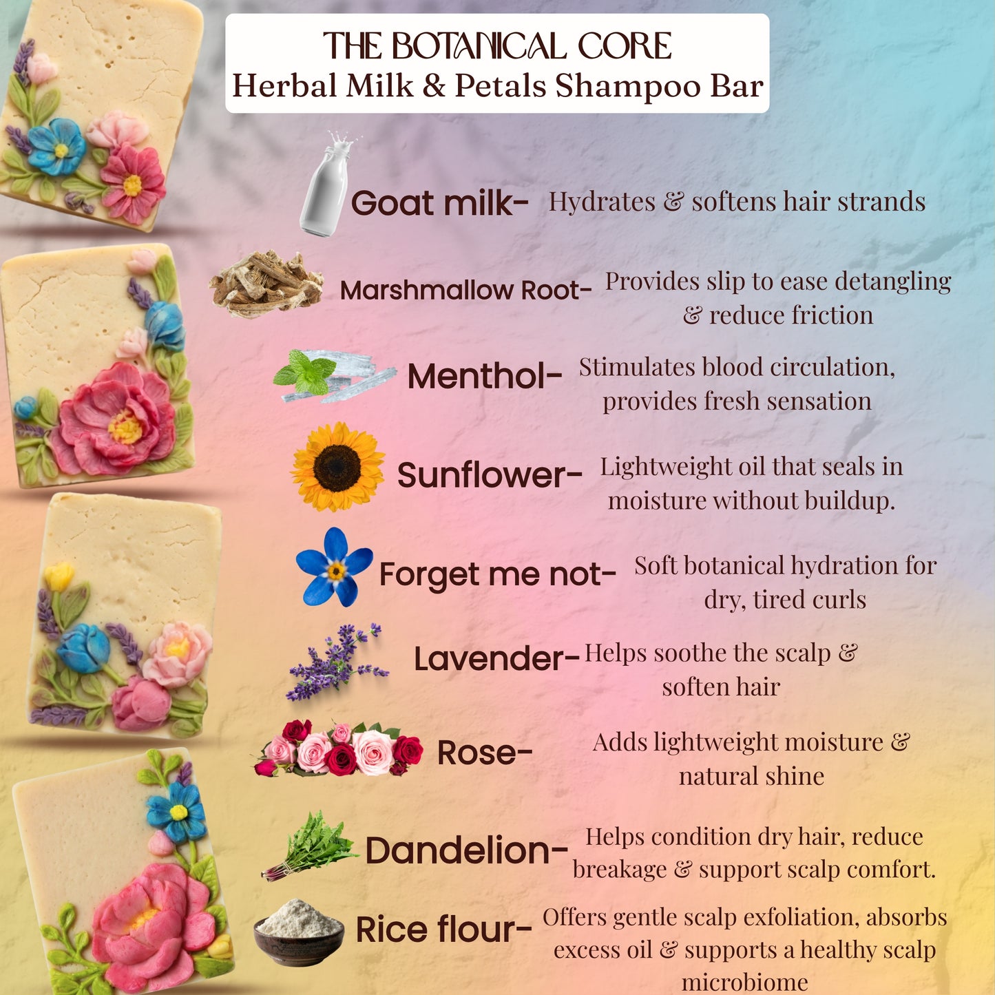 Herbal Milk & Petals Shampoo Bar